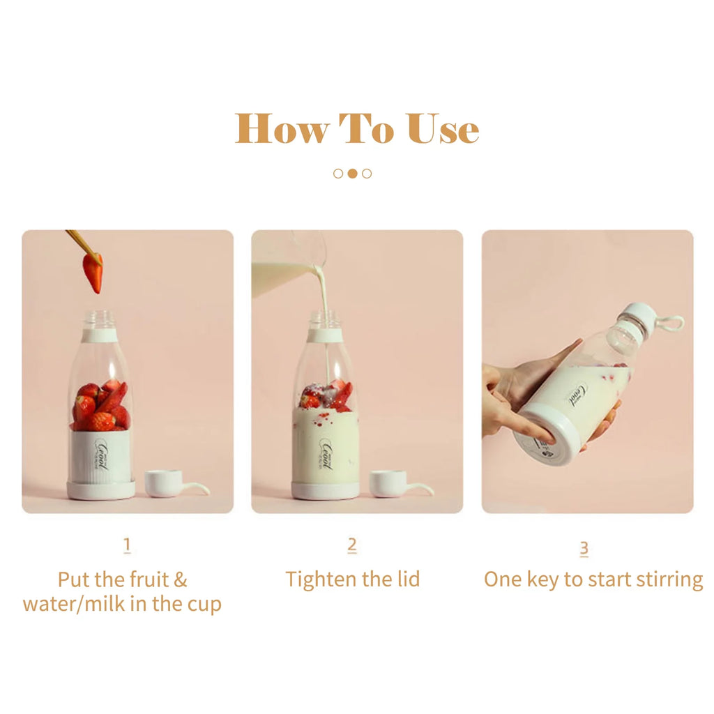 300mL Portable Electric Juicer Cup USB Blender K5437
