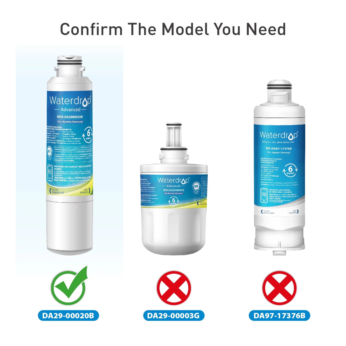 Refrigerator Water Filter 2 Pack X17337