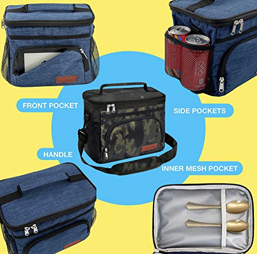 Black Insulated Lunch Bag with Shoulder Strap Y386810
