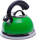 Green Stainless Steel Whistling Tea Kettle 2.6-Quart Q1870