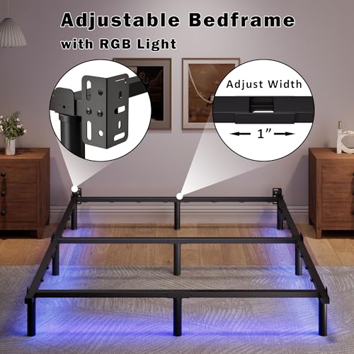 Black 7 Inch Metal Steel Bed Frame I65679
