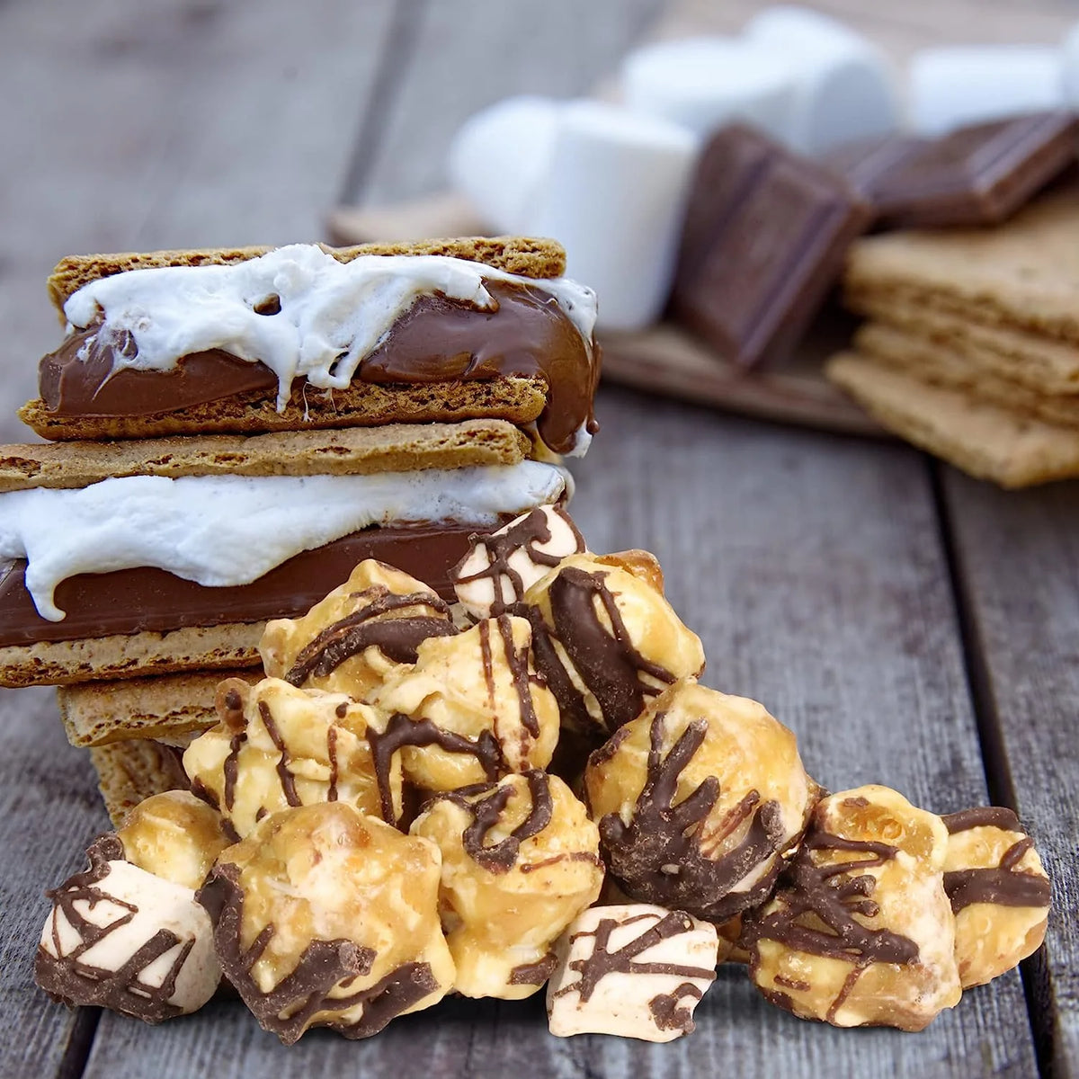 Chocolate S'mores Popcorn 1 Lb Bag V132