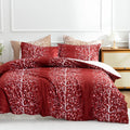 Terracotta Full Floral 3 Pcs Microfiber Comforter Set T664465
