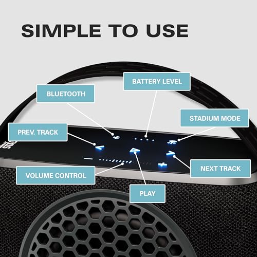 Wireless Portable Subwoofer with Carry Strap P8376