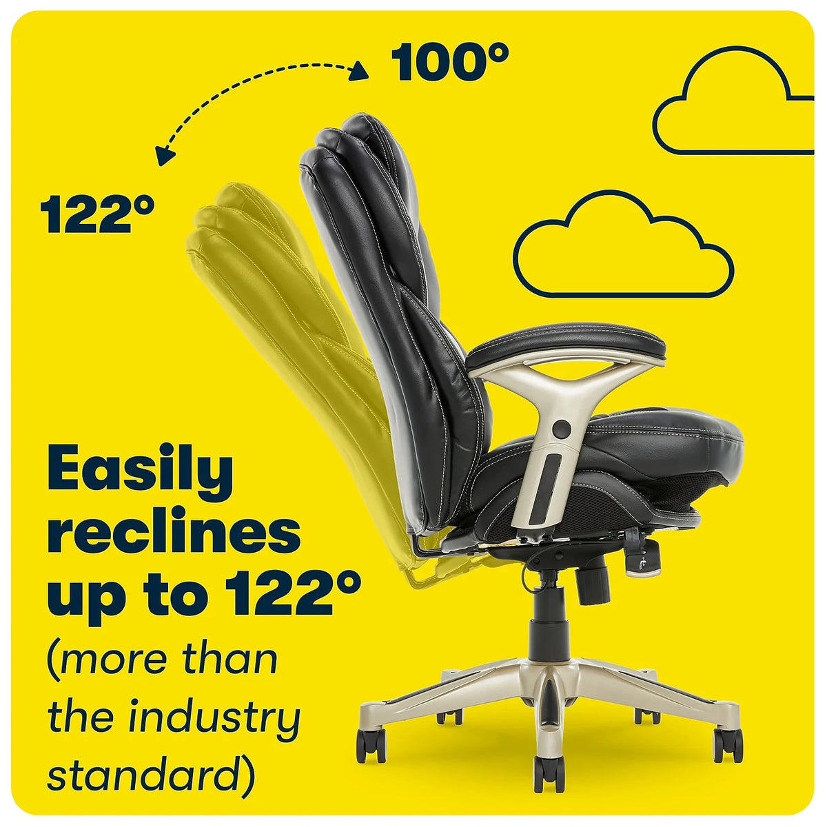 Black Leather Executive Chair P1716