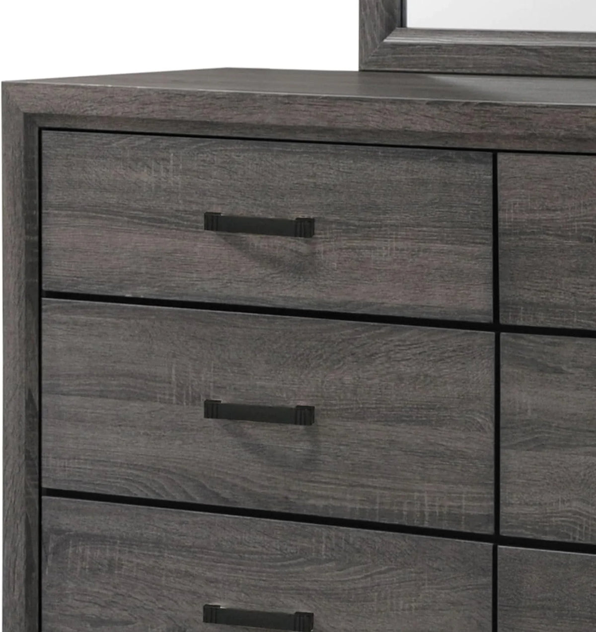Wood Dresser & Mirror D462