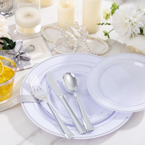 300 Pcs Gold Glitter Disposable Dinnerware Set Y1499