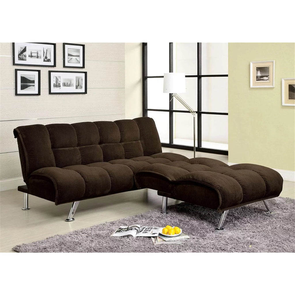 Dark Brown Futon Sofa W273