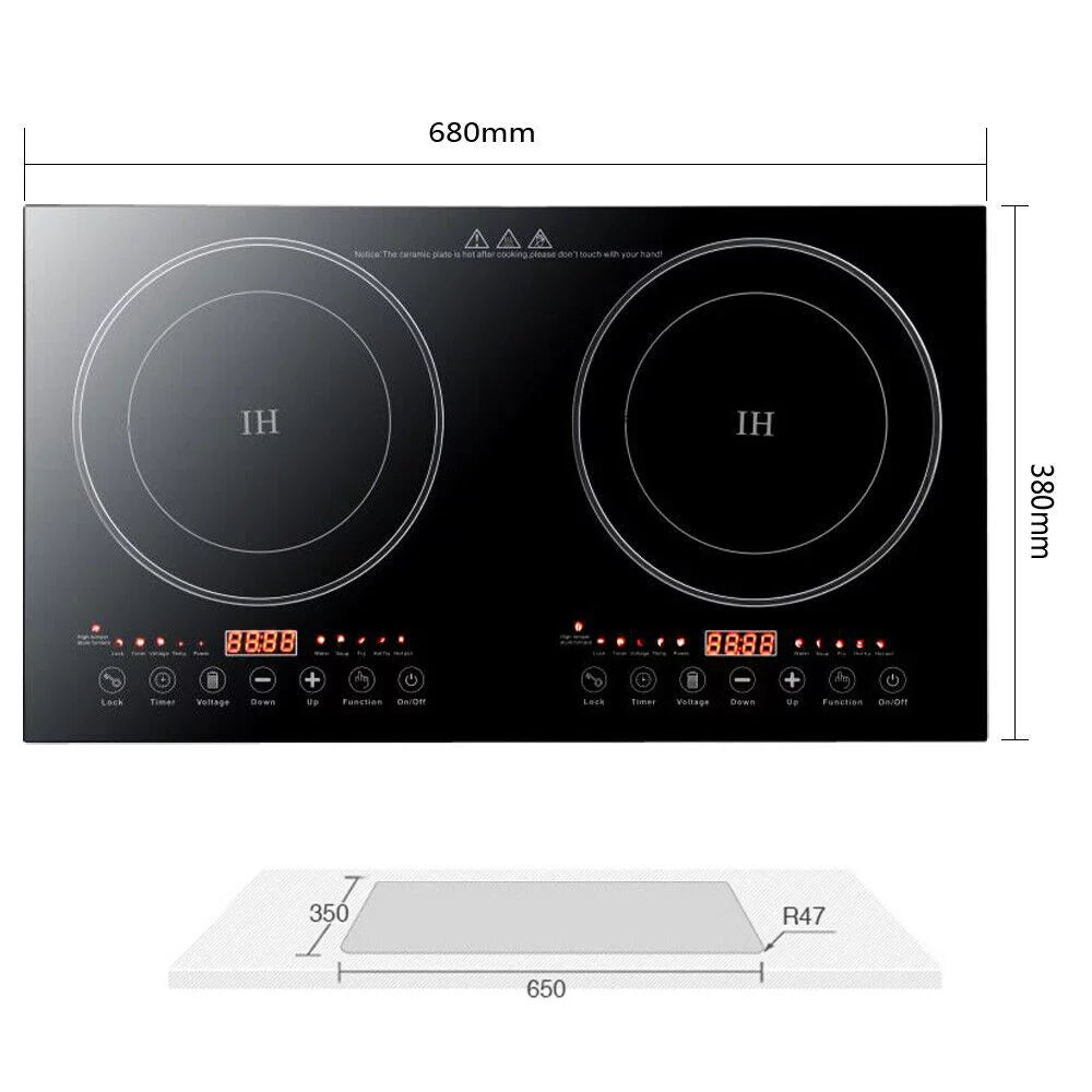 2400W Portable Induction Cooktop Dual Burner J89397