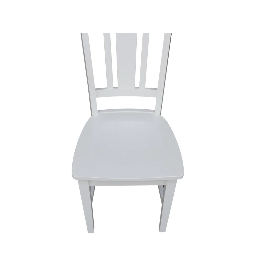 White Solid Wood Splatback Chairs Set of 2 C9236