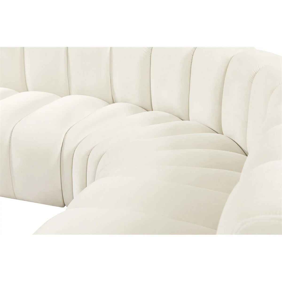 Cream Velvet Modular Sofa A7211