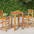 Acacia Wood Bar Table with Slatted Tabletop E19493