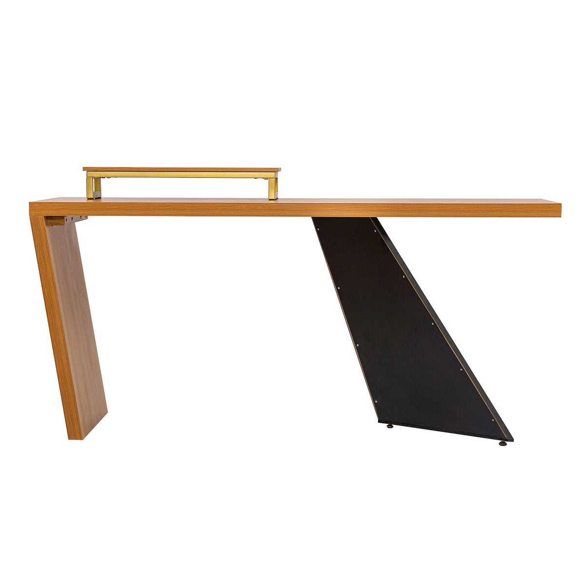 63" Rustic Industrial Wooden Writing Desk with Monitor Stand P8853