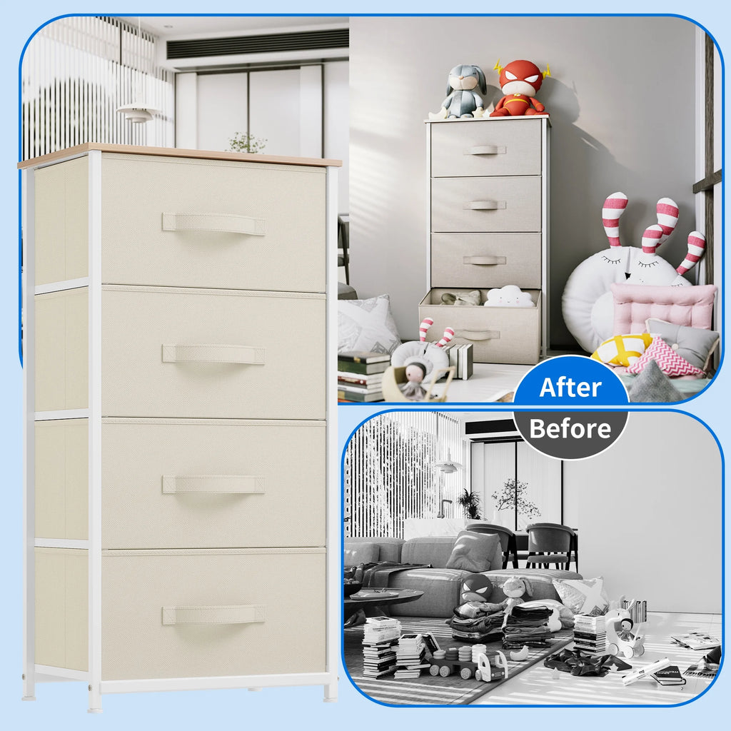 Fabric 4 Drawer Dresser A998346