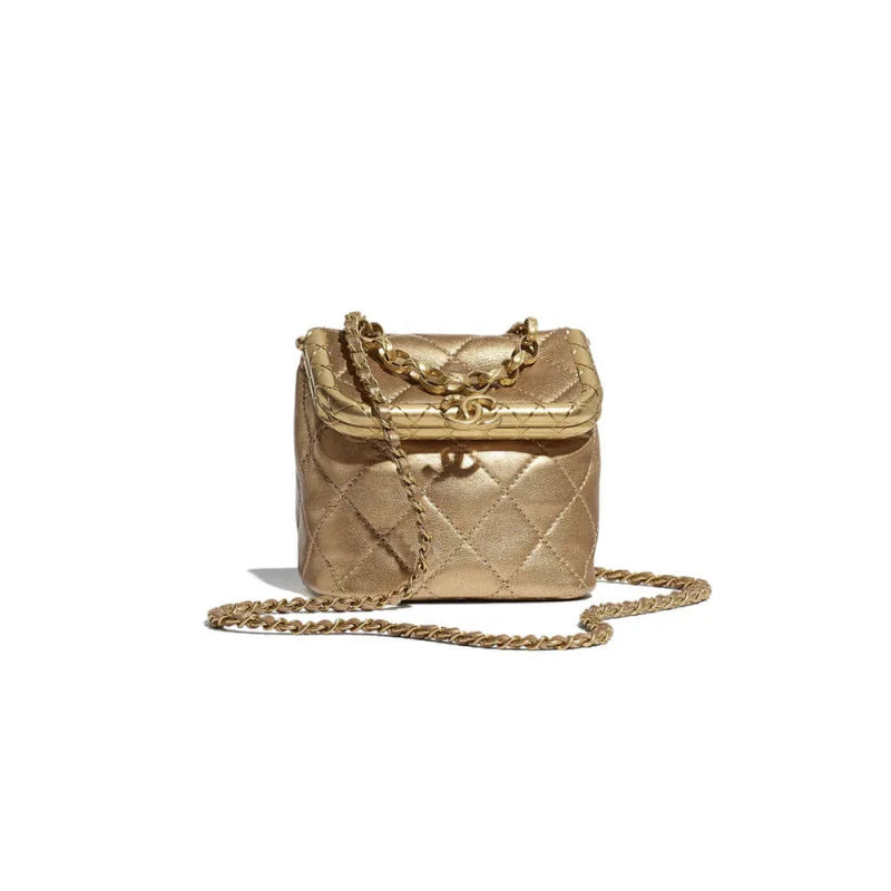 Lambskin Kiss-Lock Bag V5036
