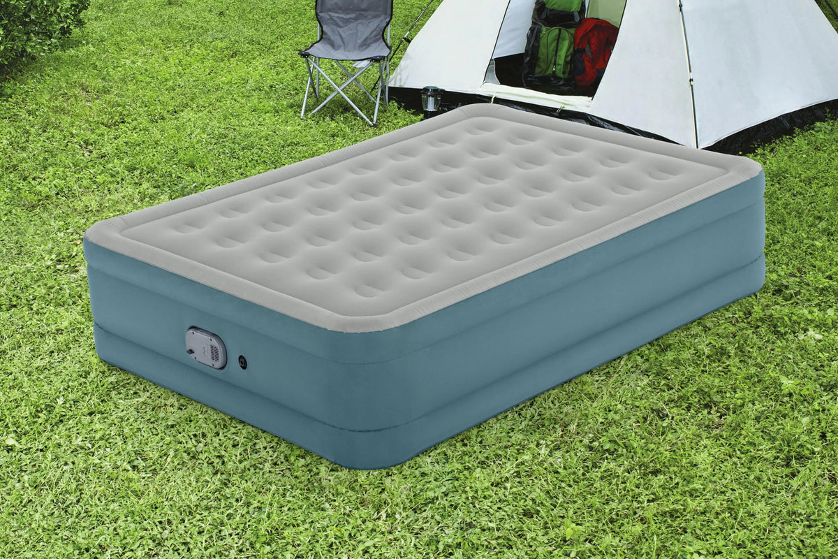 Queen Air Mattress with Rechargeable Pump T484