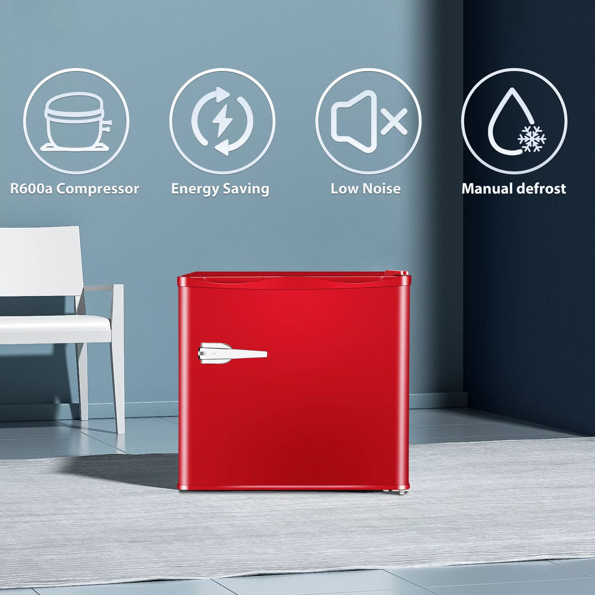 Mini Upright Freezer 1.2Cu.ft Red L637