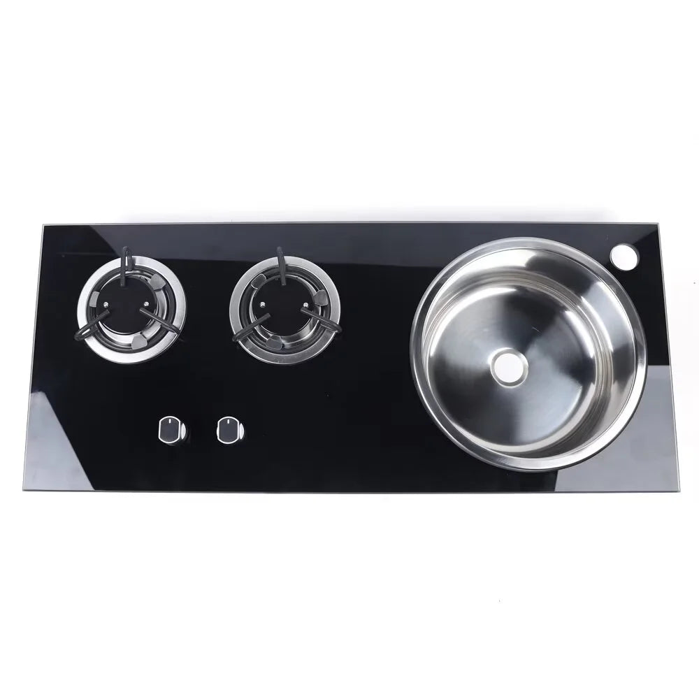 31" Two Burner Gas Cooktop with Sink Combo N821