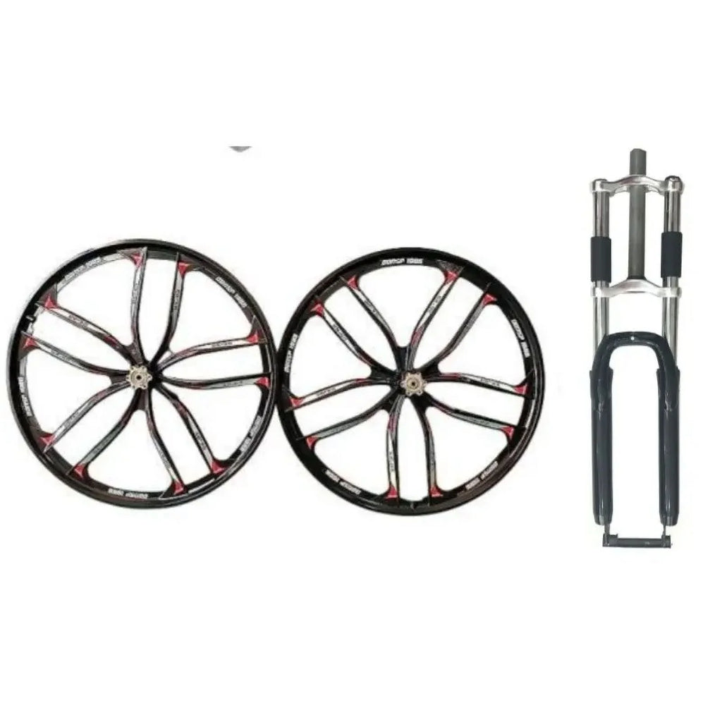 26" Bike Mag Wheel Set & Bicycle Suspension Fork Y279