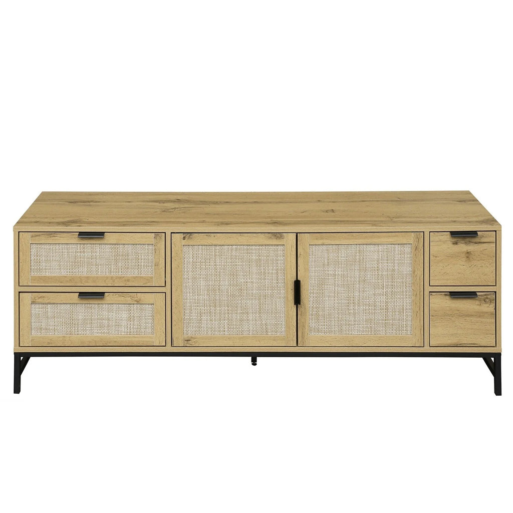 Rattan TV Stand up to 65" Brown Z623499