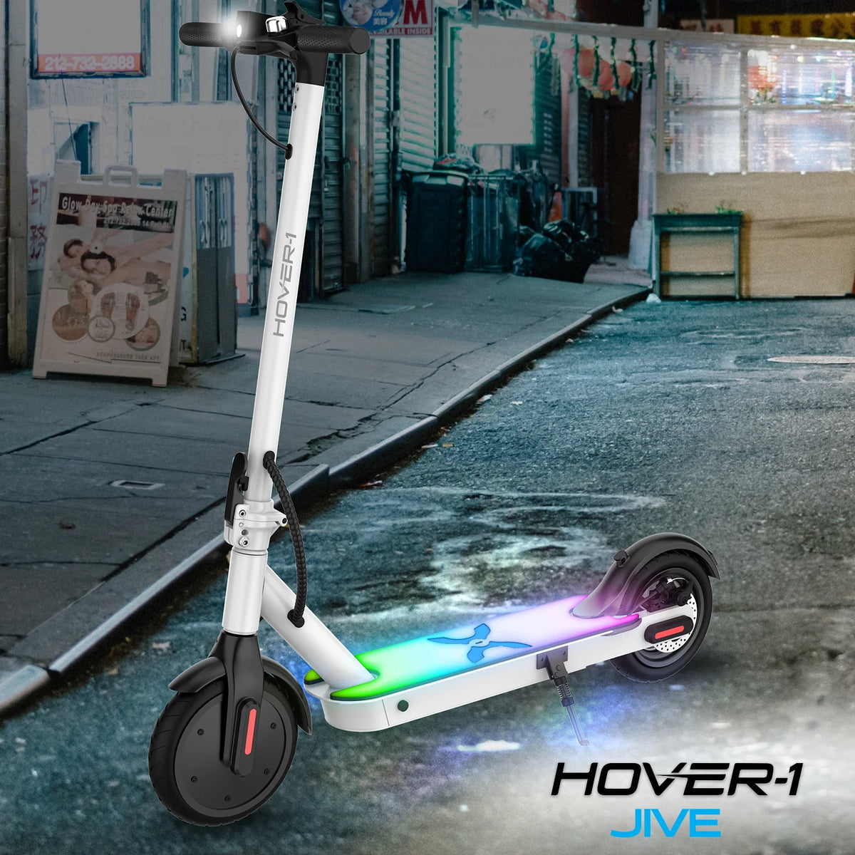 White 8.5 in Wheels Self Balancing Folding Electric Scooter A18829