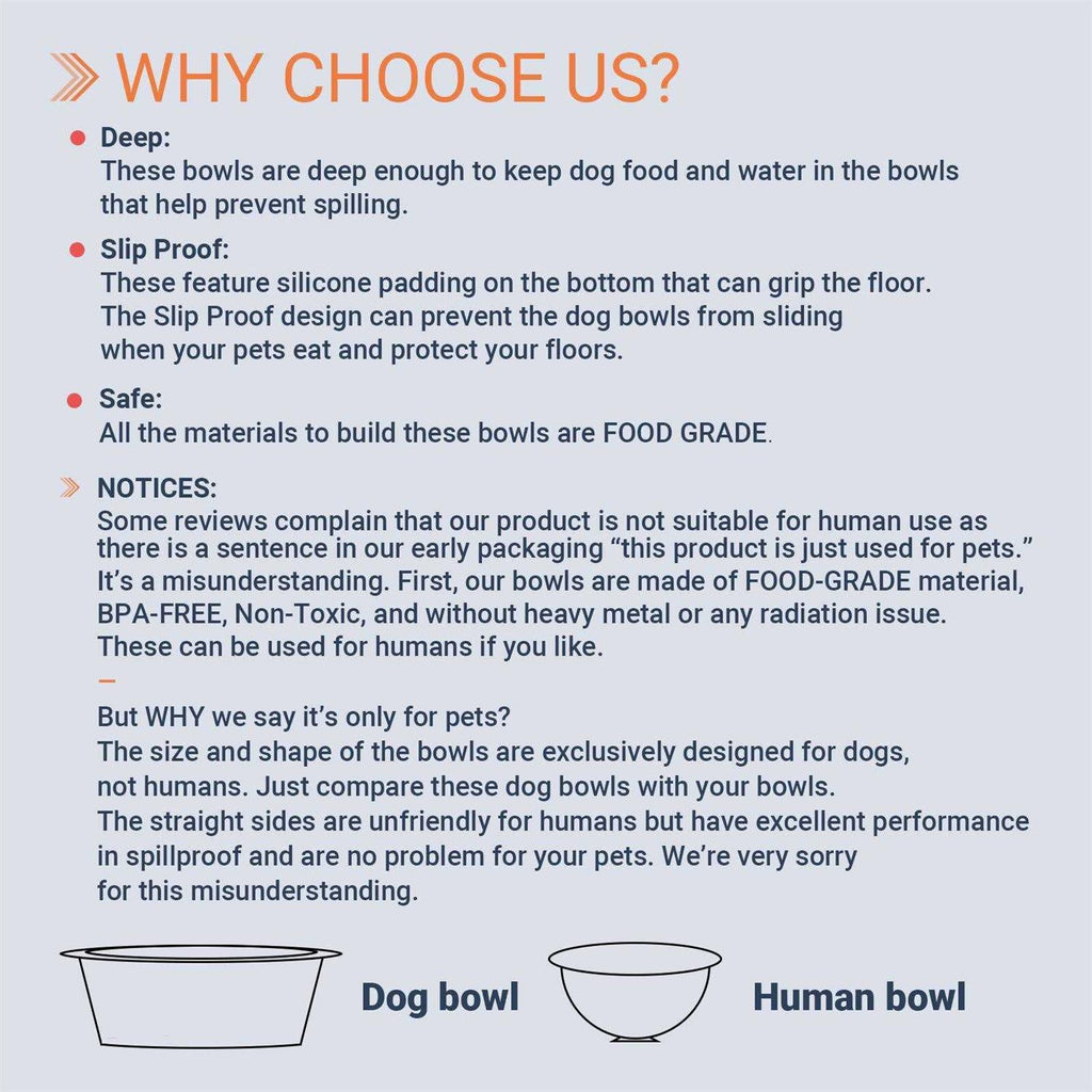 Stainless Steel Anti-Slip Dog Bowls F38014