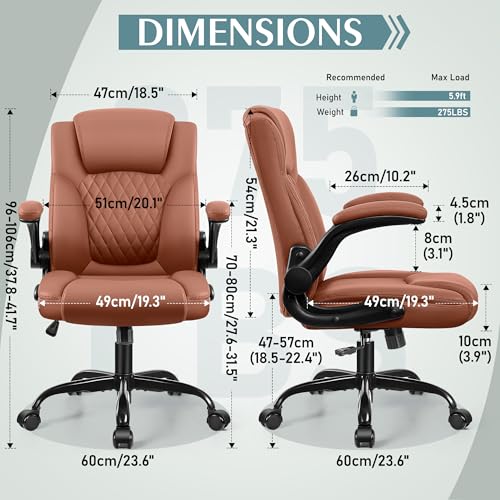 Black Leather Office Chair with Wheels X8623