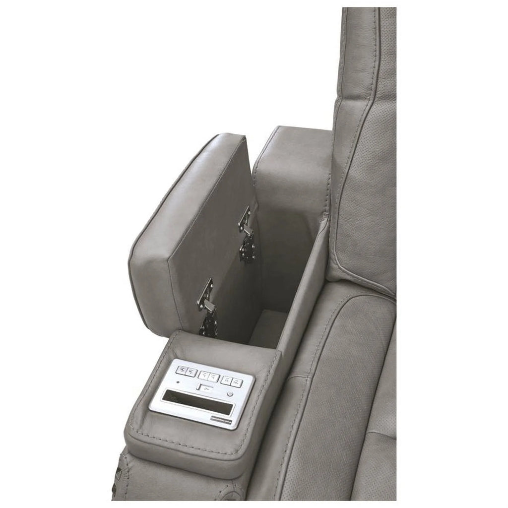 Gray Leather Power Reclining Sofa N766543