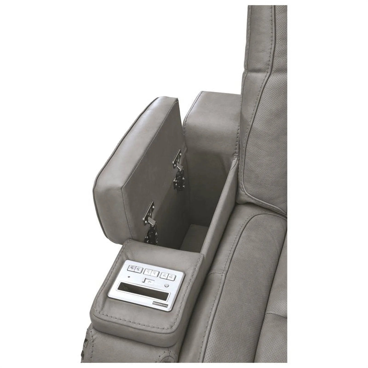 Gray Leather Power Reclining Sofa N766543