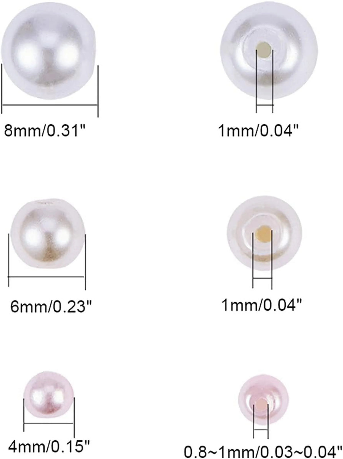 Pearlized Glass Beads 24 Color 3 Sizes Round Loose Spacer Beads J6750