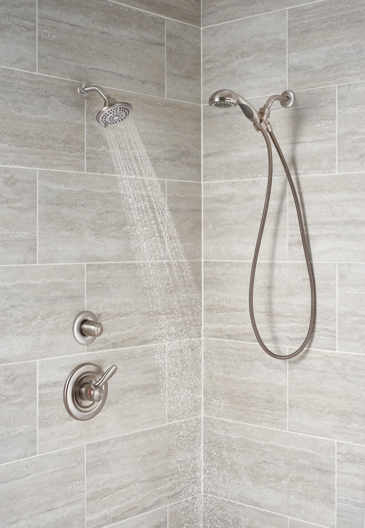 Single Handle 5-Spray Shower Faucet in Stainless U9979
