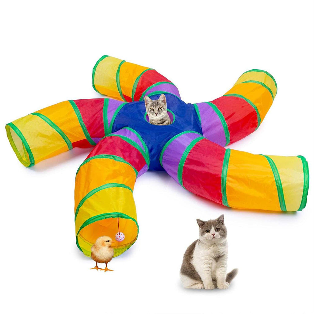 Cat Tunnel with Play Ball Collapsible Pet Tube C1161