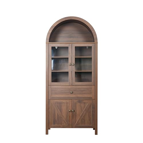 Pantry Cabinet with Drawer, 2 Cabinets and 6 Door Shelves, Adjustable Shelves, 71.65" N212