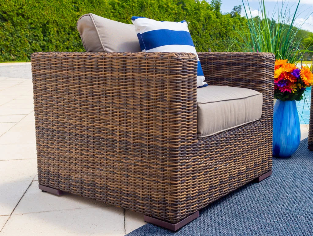 Brown 9-Piece Resin Wicker Outdoor Sectional Sofa Set X8340