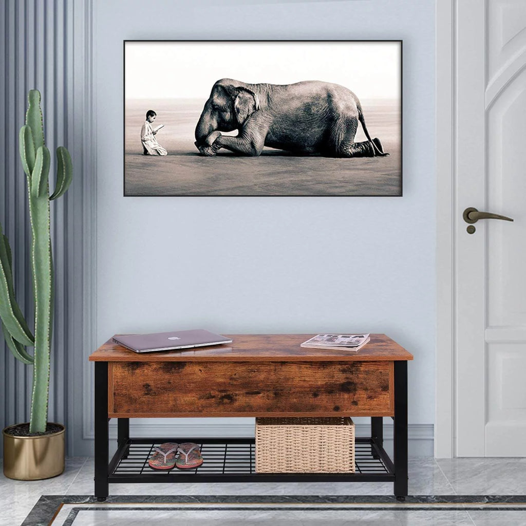 Lift Top Wood Storage Bench R2379