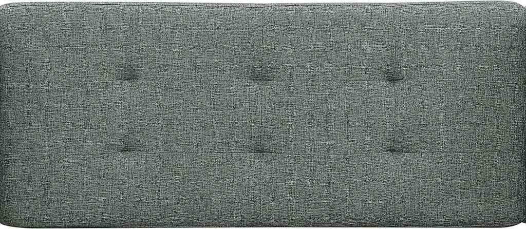 Light Charcoal Gray Fabric Storage Ottoman Bench E256