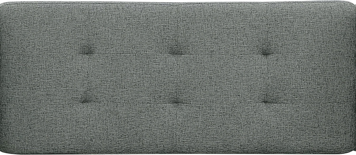 Light Charcoal Gray Fabric Storage Ottoman Bench E256