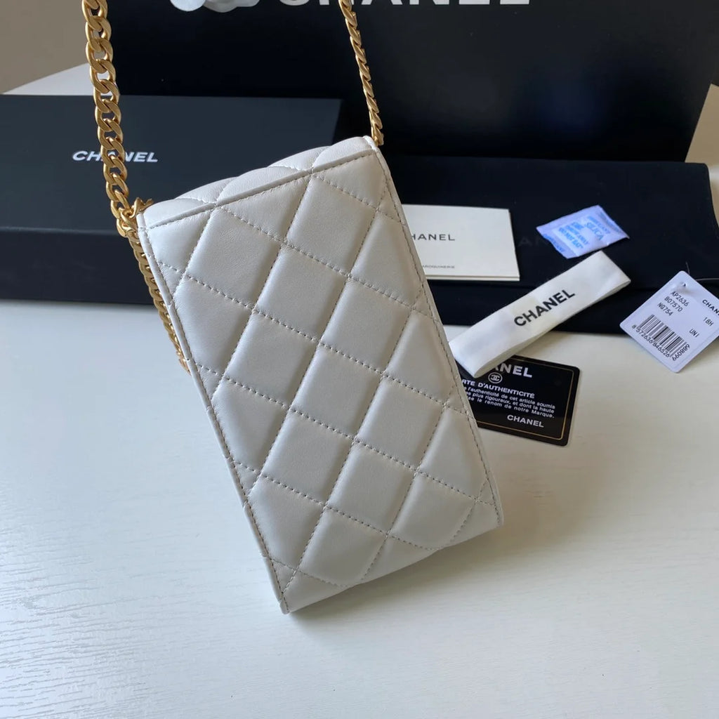 White Phone Holder Bag K454