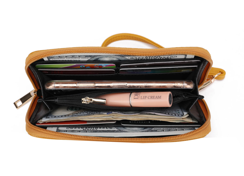 Vegan Leather Womens Shoulder Bag with Wallet 2 Pieces I435538