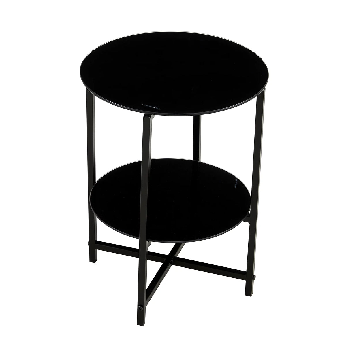 Round Tempered Glass End Table N91085