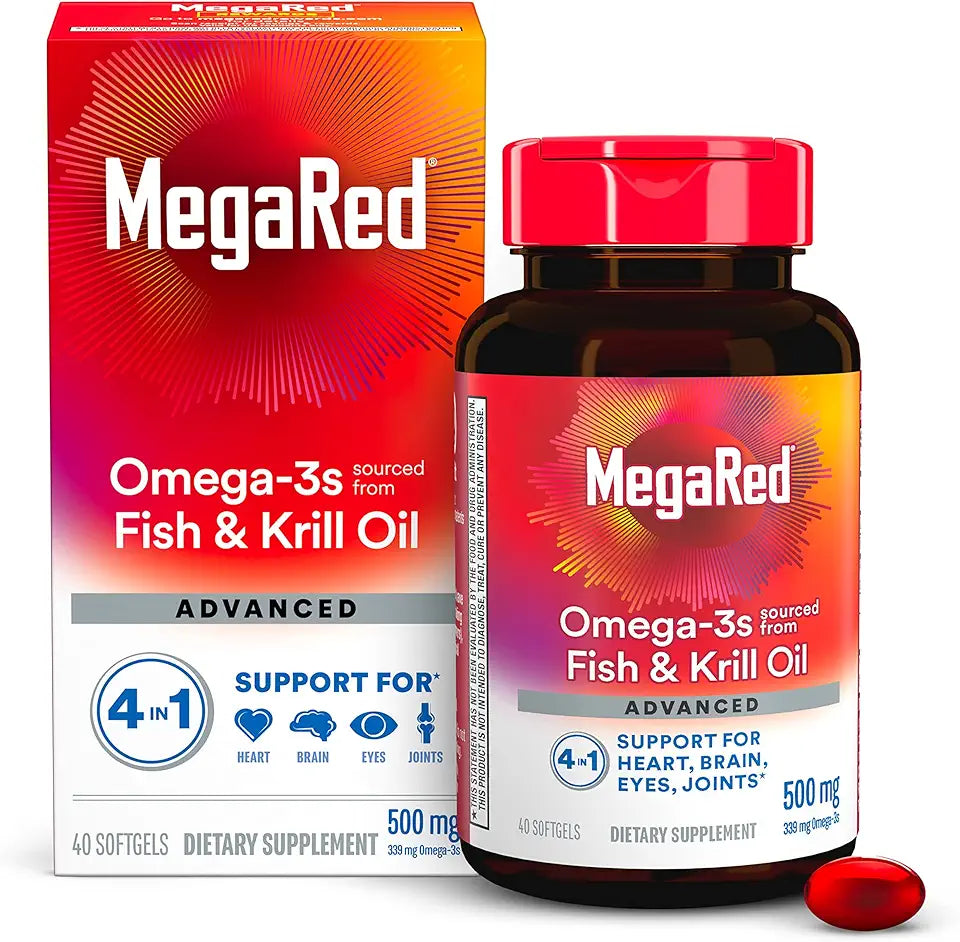 Omega-3 Krill Oil 500mg Supplement 40 Count D91121