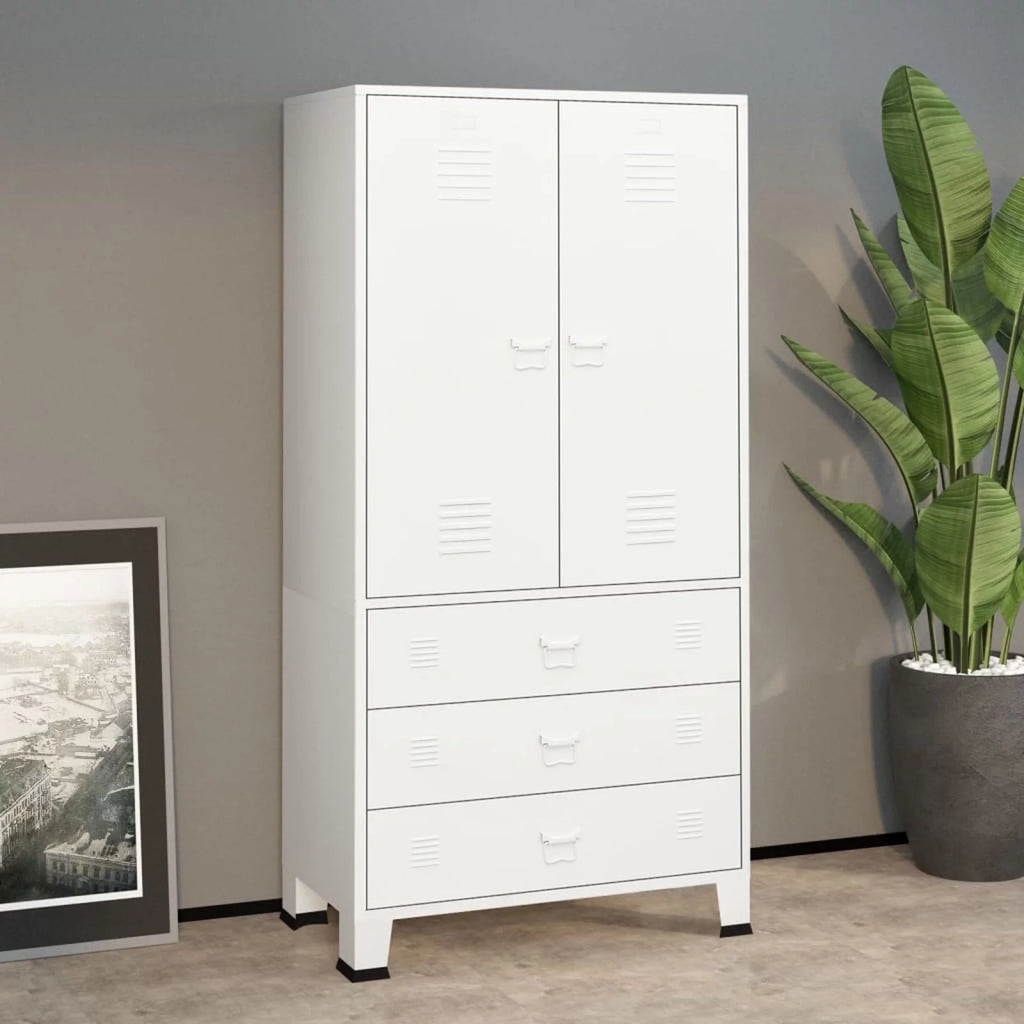 Wardrobe with Hanging Rod, Storage Shelves and Drawers V293