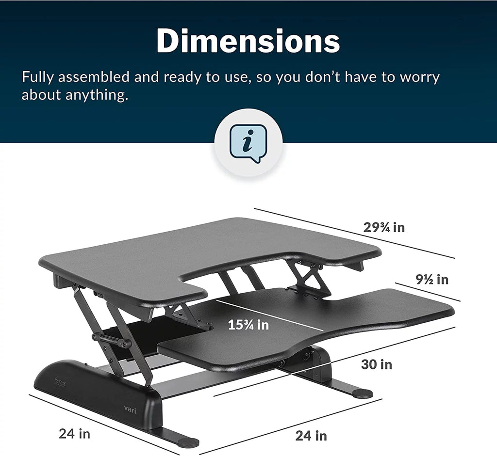 Height Adjustable Standing Desk Converter with 11 Height Settings D92946