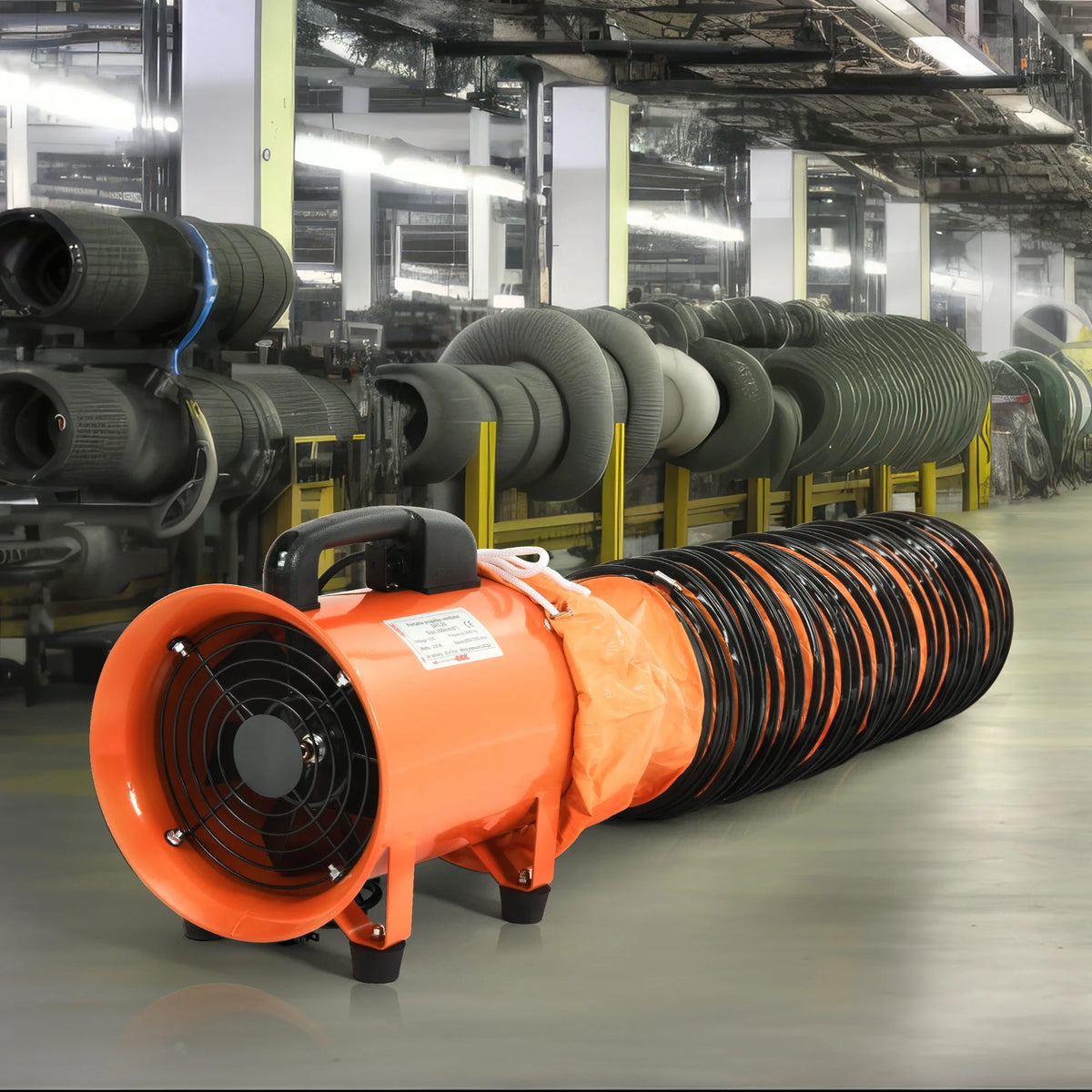 8" Utility Blower Extractor Fan with 16ft Duct Hose D7329