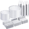 300 Pcs Gold Glitter Disposable Dinnerware Set Y1499