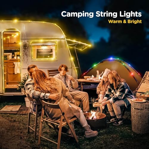2-Pack 32.8FT Rechargeable Camping String Lights Q5917