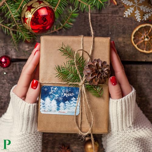 80 Count Large Foil Christmas Gift Tag Stickers C867593