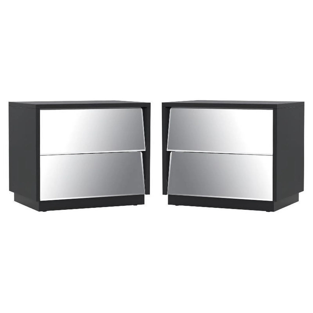 2-Drawer Wood Nightstand Set of 2 B49779