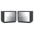 2-Drawer Wood Nightstand Set of 2 B49779