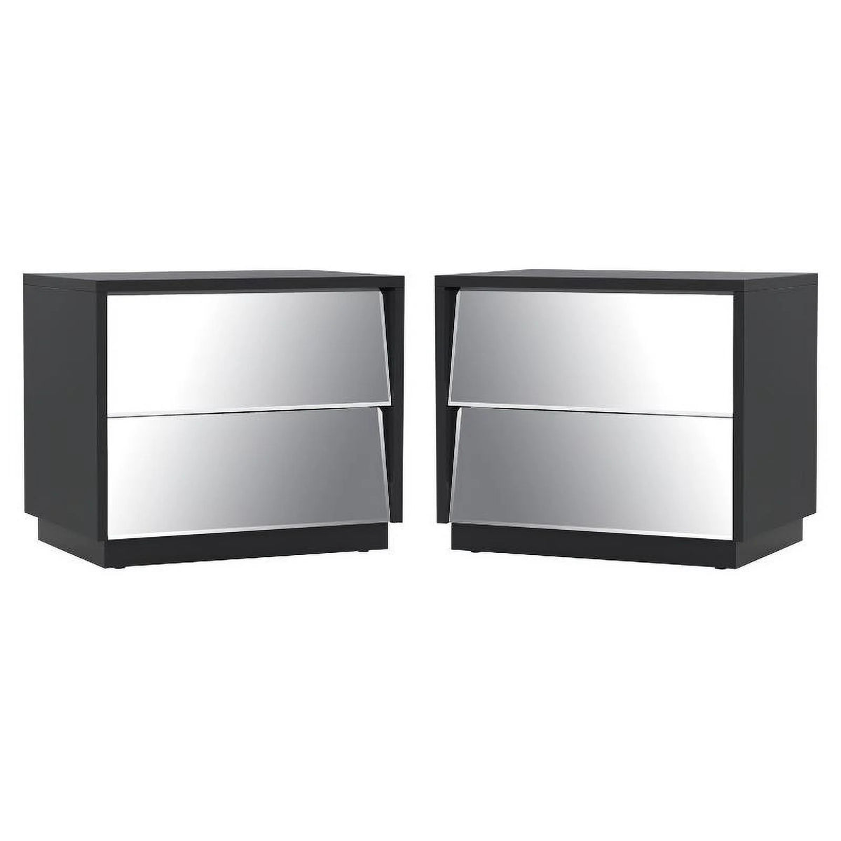2-Drawer Wood Nightstand Set of 2 B49779